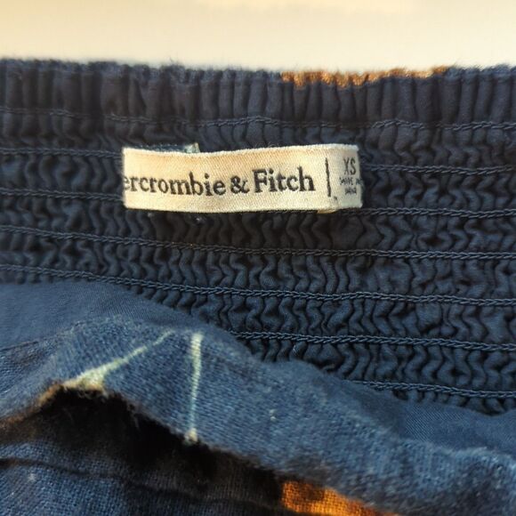 Abercrombie Fitch The A&F Emerson Linen Blend Puff Sleeve Mini Dress XS Floral - Picture 5 of 6